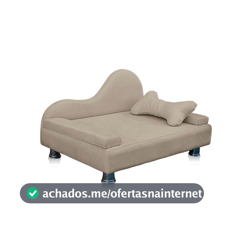 Mini Sofá Cama Divã Pet Cães e Gatos Orgânico Confortável e Reforçado Suede