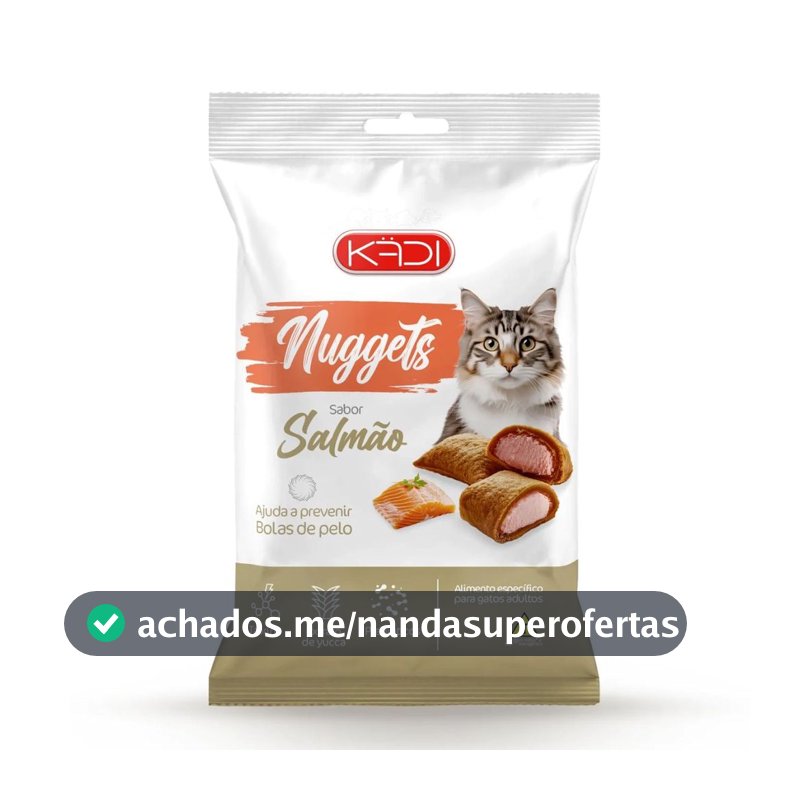 Snack Kadi Nuggets Salmão para Gatos 20g Petisco Gato