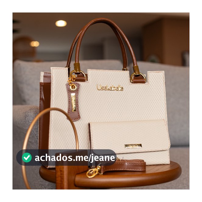Promoção Kit 3 Bolsa Feminina Grande + Carteira + Alça Transversal 70%OFF Relâmpago