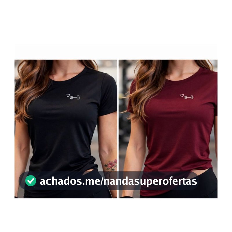 Baby Look Dry Fit 2 Unidades Pack Promoção Academia Treino Tecido Fitness Preço Fábrica