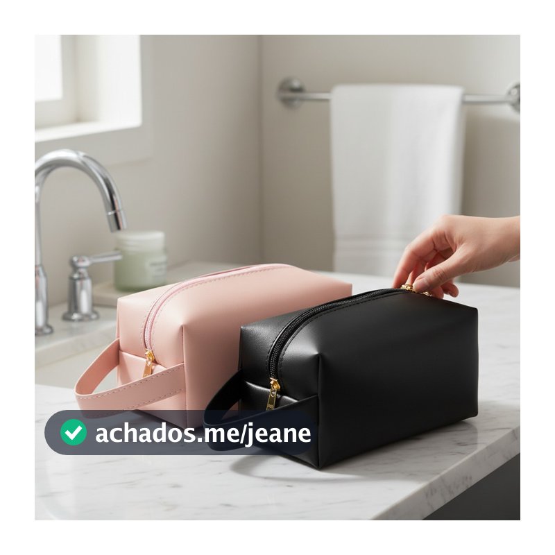 Kit 2 Bolsa feminina Necessaire Organizadora pequena maquiagem acessorios