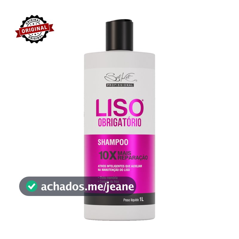 Shampoo Profissional Liso Obrigatório 1L | Hidratação e reconstrução