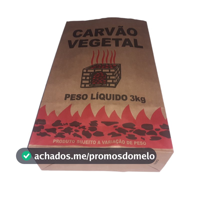 Embalagem Saco Para Carvão Vegetal Especial 3kg - 100 Unidades
