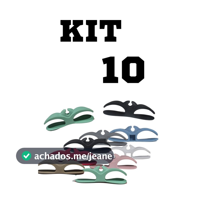 Kit 10 Organizador de Cabos e Carregador Para Organização de Fios Em Silicone