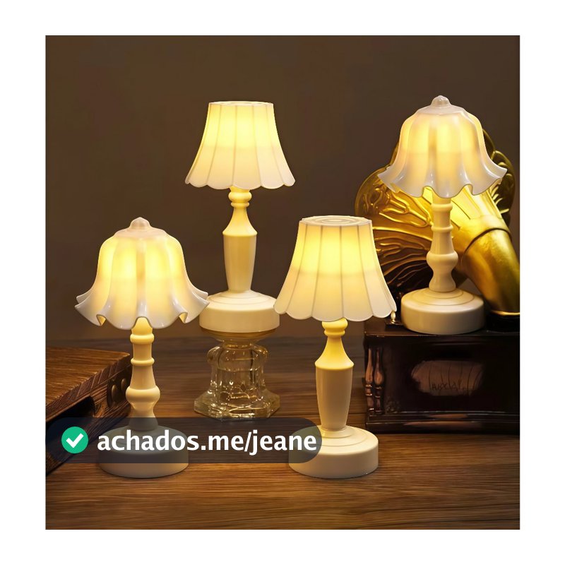 1 pc Luminária Noturna Retrô ，Estilo de flor com babados - Abajur de Mesa/Luminária de Cabeceira/Luz Ambiente