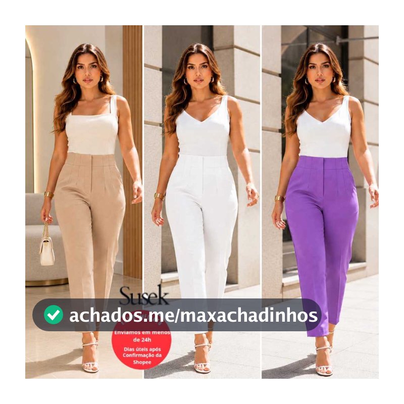 Calça Alfaiataria Zr Feminina Cintura Alta Laçamento Moda Luxo Elegancia Envio Imediato Tecido Premium ZR020