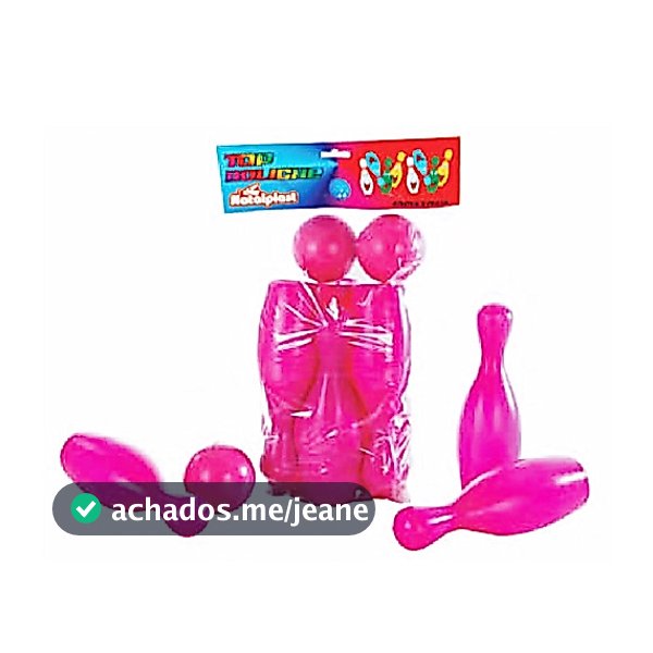 Jogo de Boliche Infantil Brinquedo Plástico ROSA Super Resistente.