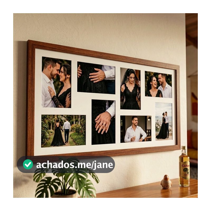 quadros decorativos  8 fotos 10X15 porta retrato decoração elegante de parede escolha o modelo