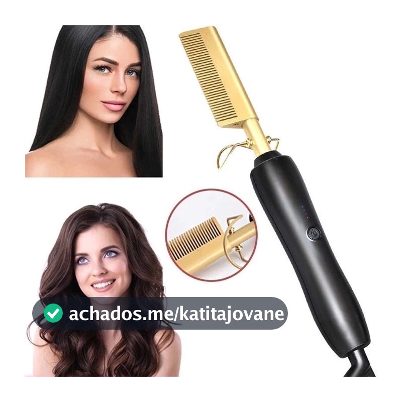 Pente Elétrico Alisador Cabelo Aquecimento Milti-fucional Prancha Alisadora