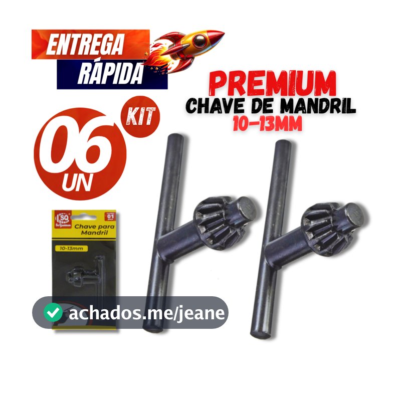 Conjunto Especial 06/04/03/02 Chave De Aperto Mandril 3/8 - Universal Resistente Excelente Para sua Furadeira