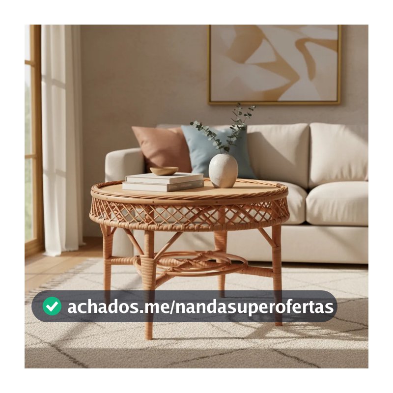 Mesa De Centro Primavera Vime Natural 40cm Decoração Festas Eventos Produto Artesanal