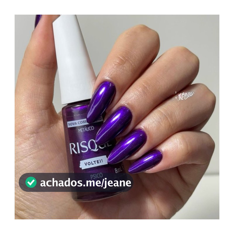 Esmalte Risqué Voltei Psico Metálico Hipoalergenico