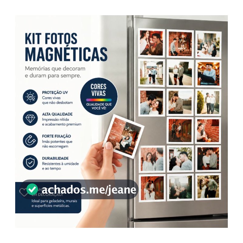 Kit Fotos Magnéticas Retrô - Personalizadas com Suas Fotos