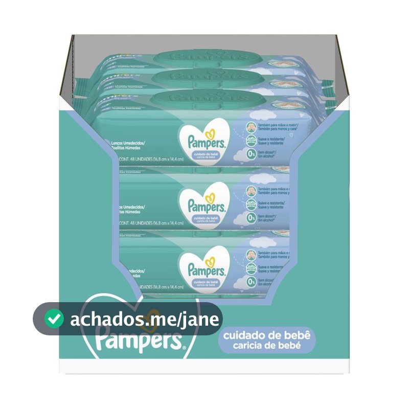 Lenços Umedecidos Pampers Carícia de Bebê 576 unidades