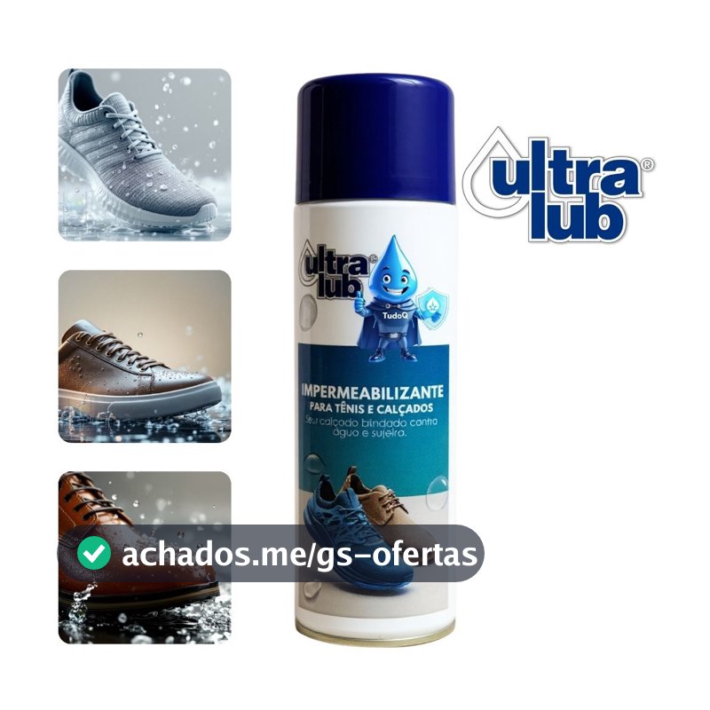 Impermeabilizante de Tênis e Calçados 325ml TudoQ UltraLub Tecido, Camurça e Couro