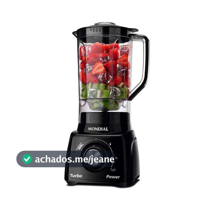 Liquidificador Turbo Power Mondial Preto 550W L-99 FB