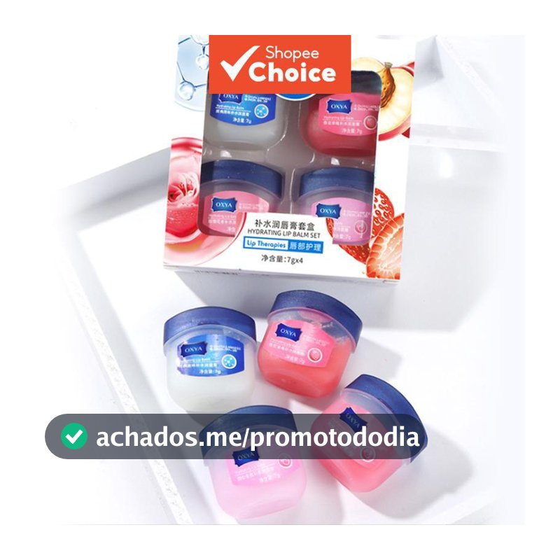 Conjunto de 4 Máscaras & Bálsamos Labiais, Tratamento Hidratante e Reparador para Lábios Secos, Kit de Cuidados