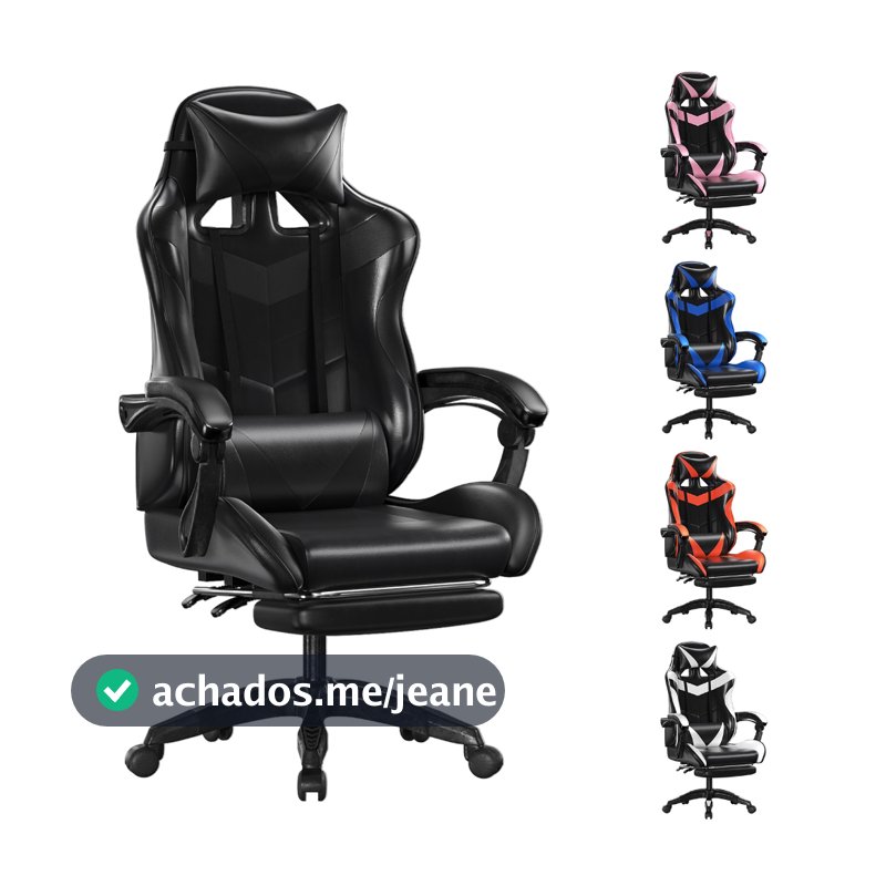 Cadeira Gamer Ergonômica - Escritório, Casa e Universitário com Reclinação e Altura Ajustável-F19
