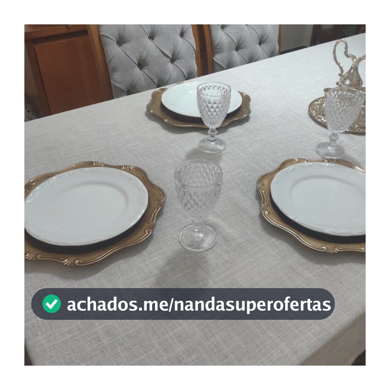 Toalha de Mesa Cambraia de Linho Pigmentada Luxo e Decoração 4, 6, 8, 10, 12 Lugares