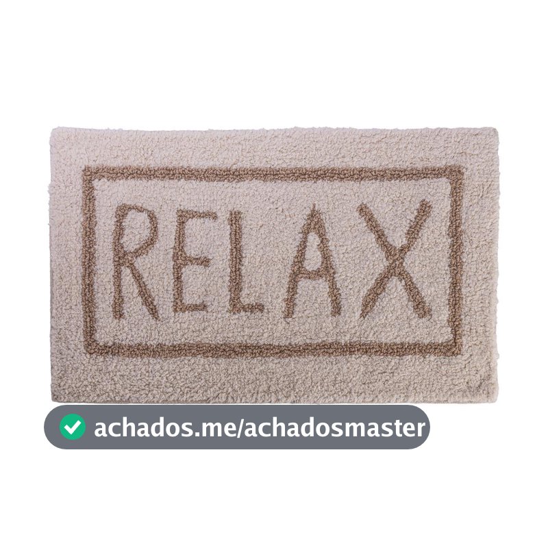 Tapete Relax 40cm x 60cm Bege Algodão