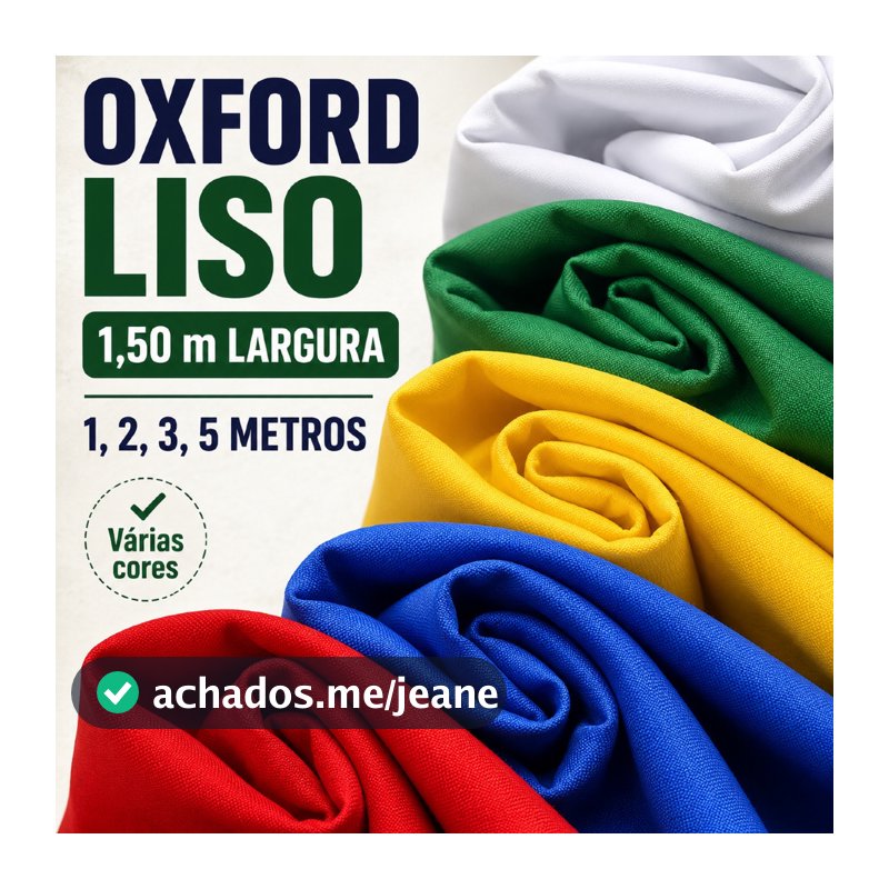 Tecido Oxford Liso 1,50m de Largura 1, 2, 3 ou 5 Metros Festa Mesa Guardanapo Cortina Uniforme
