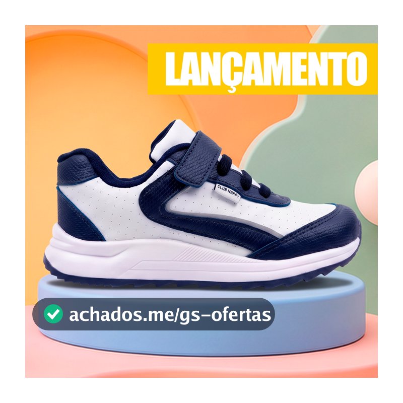 Tenis Infantil Menino Masculino Escolar Sapato Infantil Club Happy