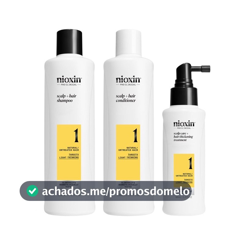 Kit Nioxin Sistema 1 - Shampoo + Condicionador + Tratamento