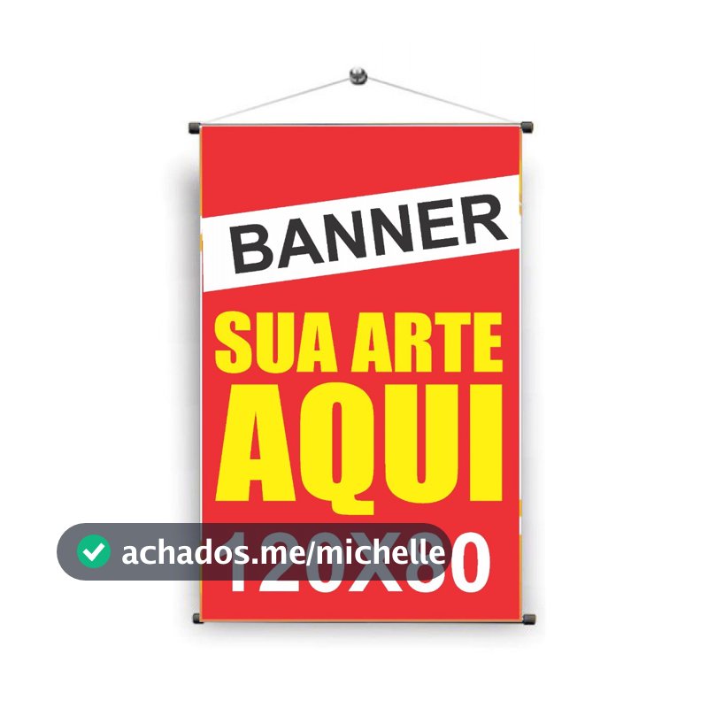 Banner 1.20x80cm Sua Arte Aqui - Impressão De Alta Qualidade - Personalizado