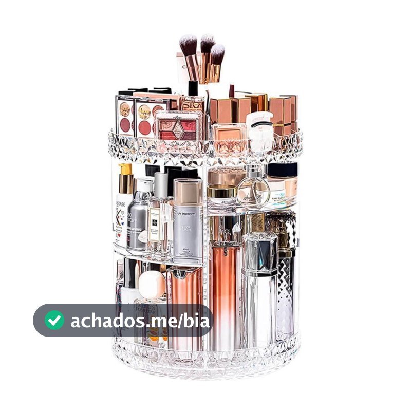 Organizador De Cosmético Maquiagem Acrílico Giratório 360º