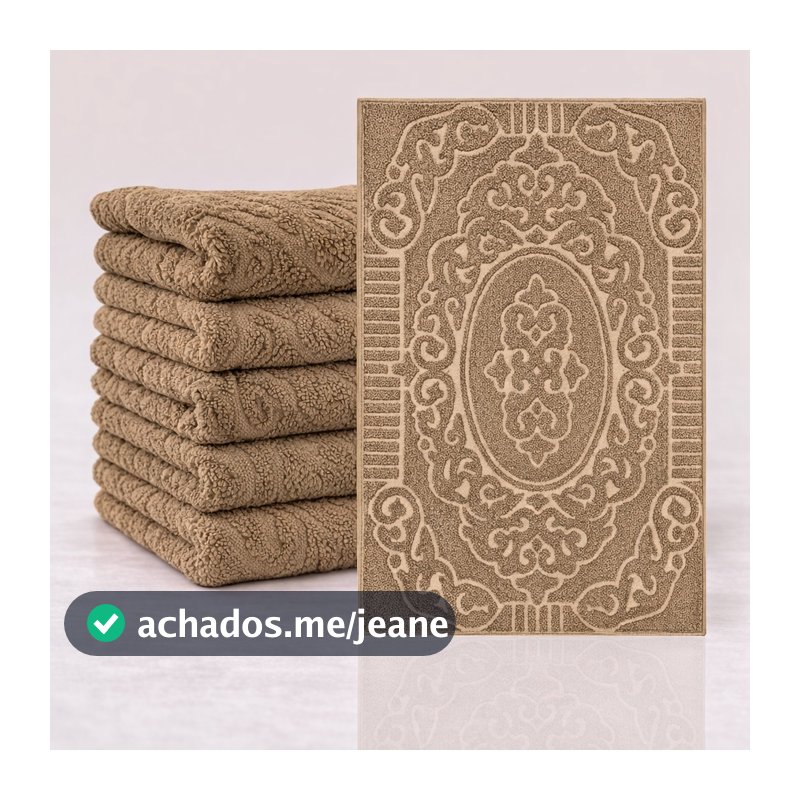 Kit 4 Toalhas De Piso Para Banheiro Tapete Luxo