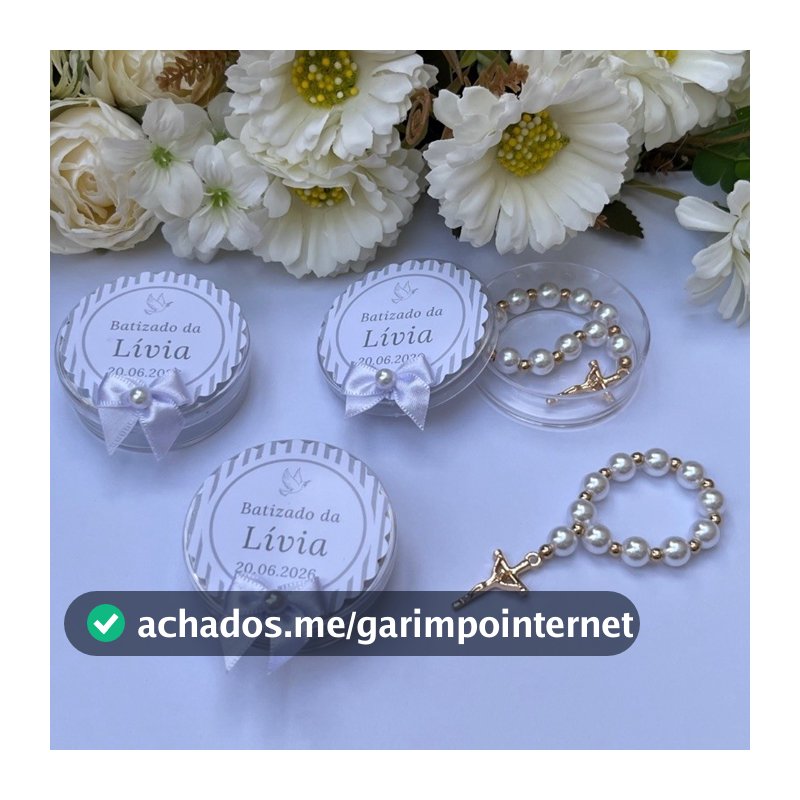 Kit 10 Lembrancinha para batizado lembrancinha personalizada Batismo Mini Tercinho maternidade chá de bebê nascimento
