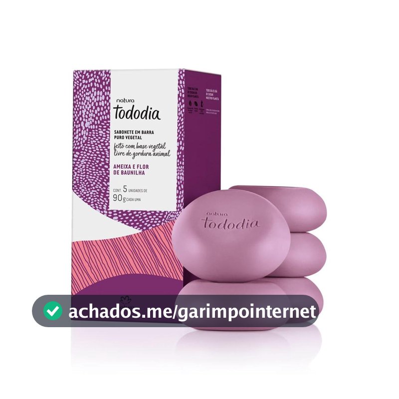 Sabonete em Barra Natura Tododia Ameixa e Baunilha 5un 90g