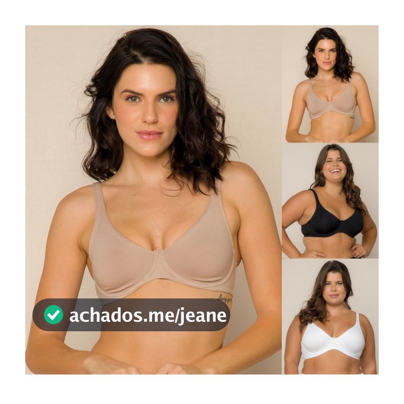 Soutien Sutiã Plus Size Reforçado Com Dupla Camada Aro Modela Os Seios Naturalmente Sem Bojo