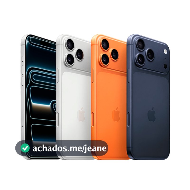 Celular Apple iPhone 17 Pro 256GB Câmera Tripla Fusion de 48MP Tela 6.3" Super Retina XDR 5G NFC