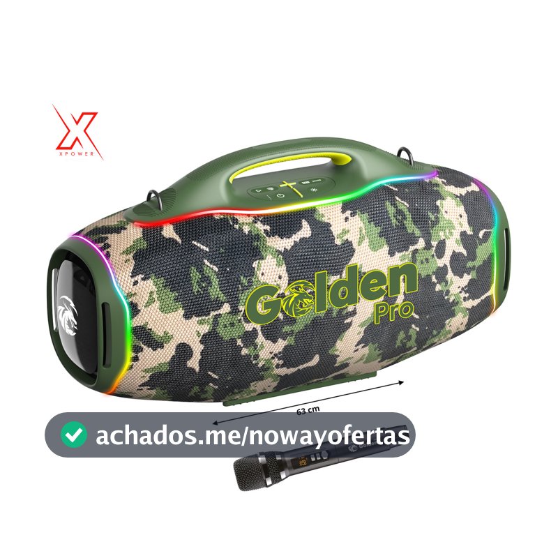 Caixa de som (AI) power box ultra 1 450W Golden pro IPX67 luzes RGB