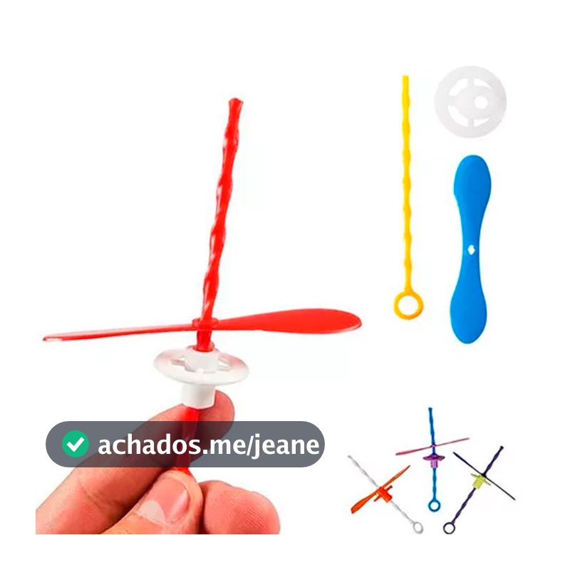 Kit 50 Giro Hélice Mini Brinquedo Lembrancinha Sacolinha Surpresa Aniversário Infantil Girocóptero