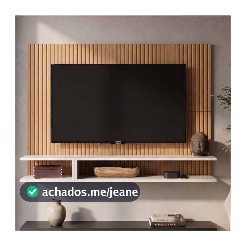 Painel Para TV Ripado Modelo MILÃO 50 Polegadas Smart Plus - Quality Móveis