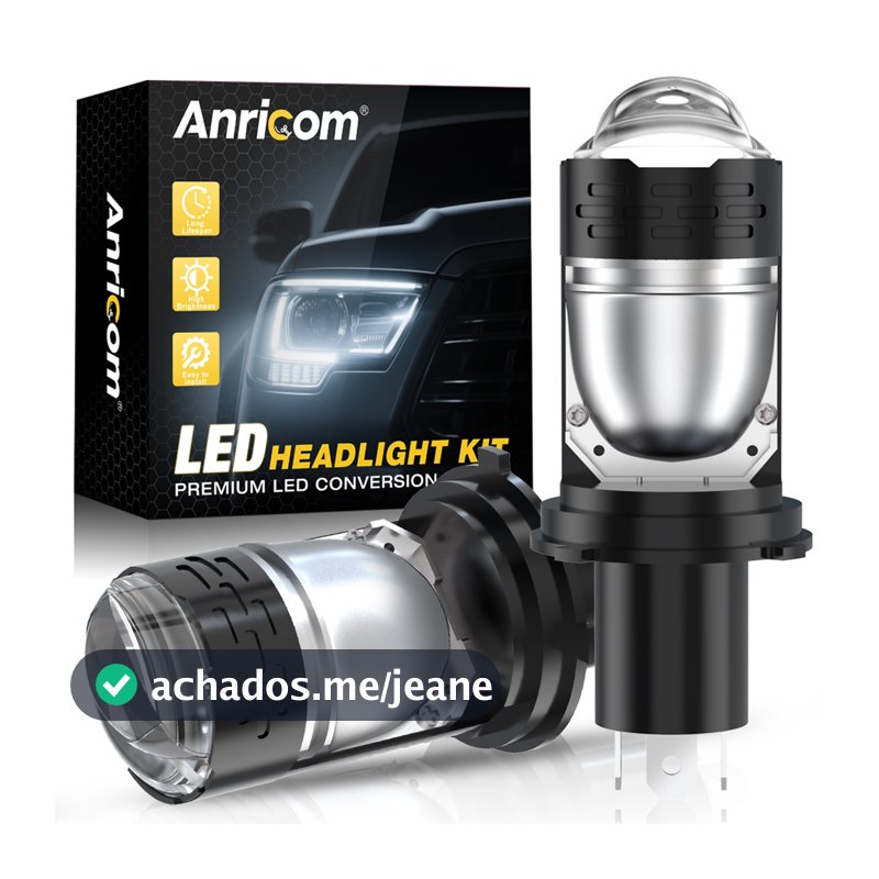 Ultra Led Lâmpada Farol Super Led H4 Mini Projetor LED Carros Motos Alto Brilho Fácil Instalação