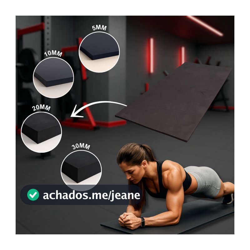 Colchonete EVA 100x50 Multiuso Academia Yoga Pilates Tatame Exercício Fitness Premium Crossfit