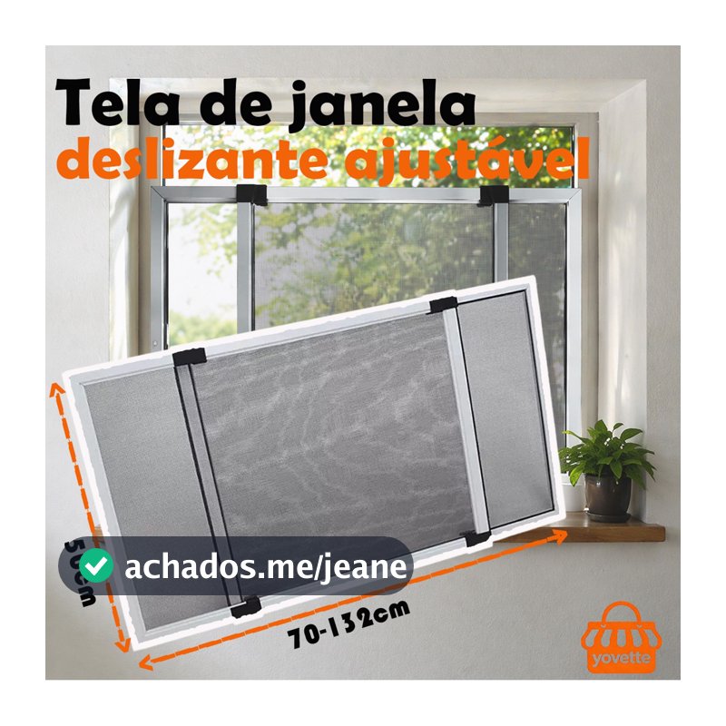 Tela Mosquiteiro Deslizante Com Moldura Alumínio Ajustável