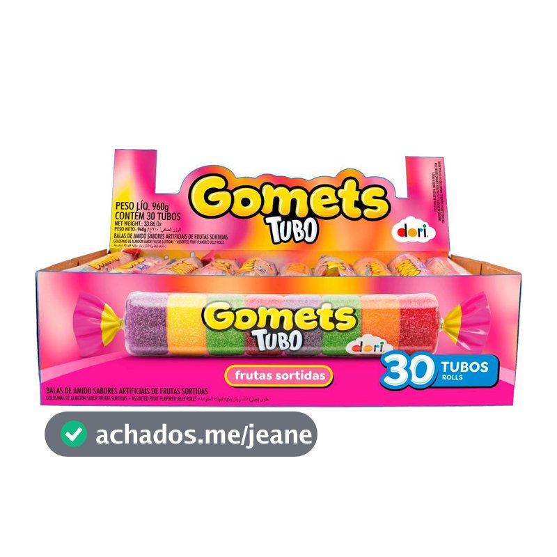 Bala de Goma Gomets Tubo Frutas c/30 - Dori