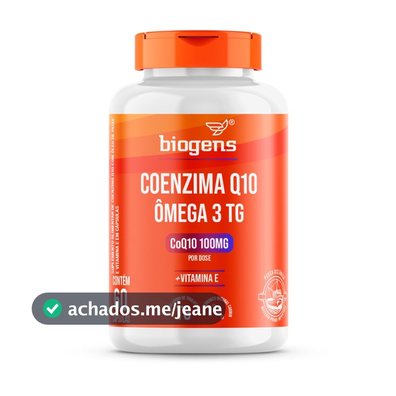 BIOGENS COENZIMA Q10 100MG + ÔMEGA 3 TG 60 CAPS