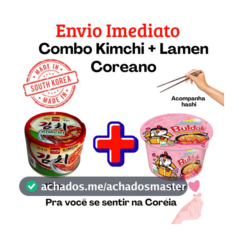 Combos Coreanos Variados Kimchi, Lamen/Topokki, Pepero | Produto Original Importado - Escolha o seu
