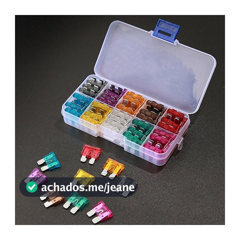 Conjunto De Fusíveis De Carro 100 Peças 2-35A Tamanho Mini/Médio/ Grande Fusivel