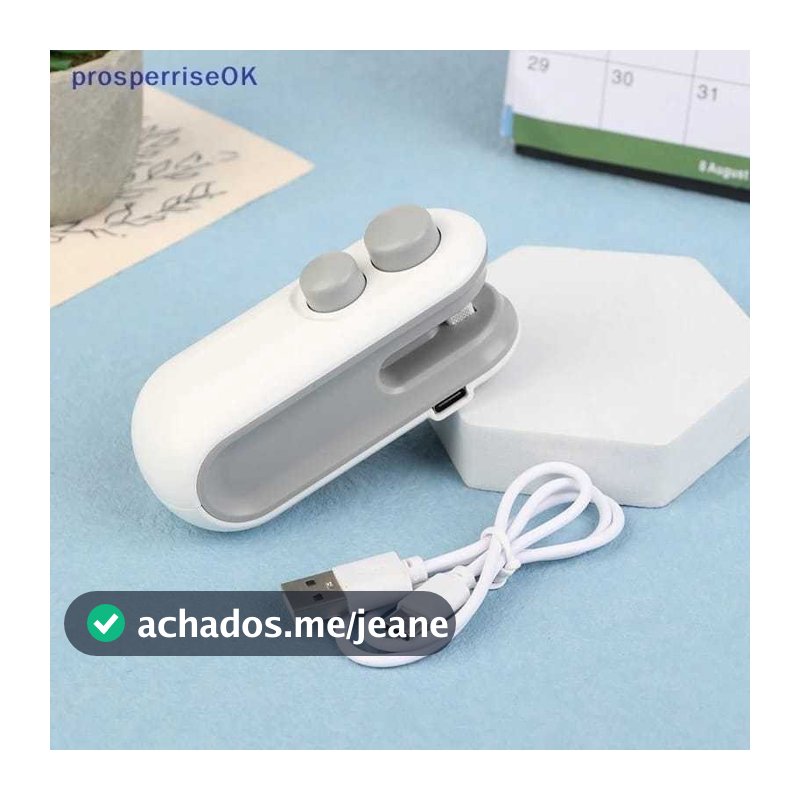 Mini Máquina Seladora De Embalagem 2 em 1 Recarregável 5v Bivolt