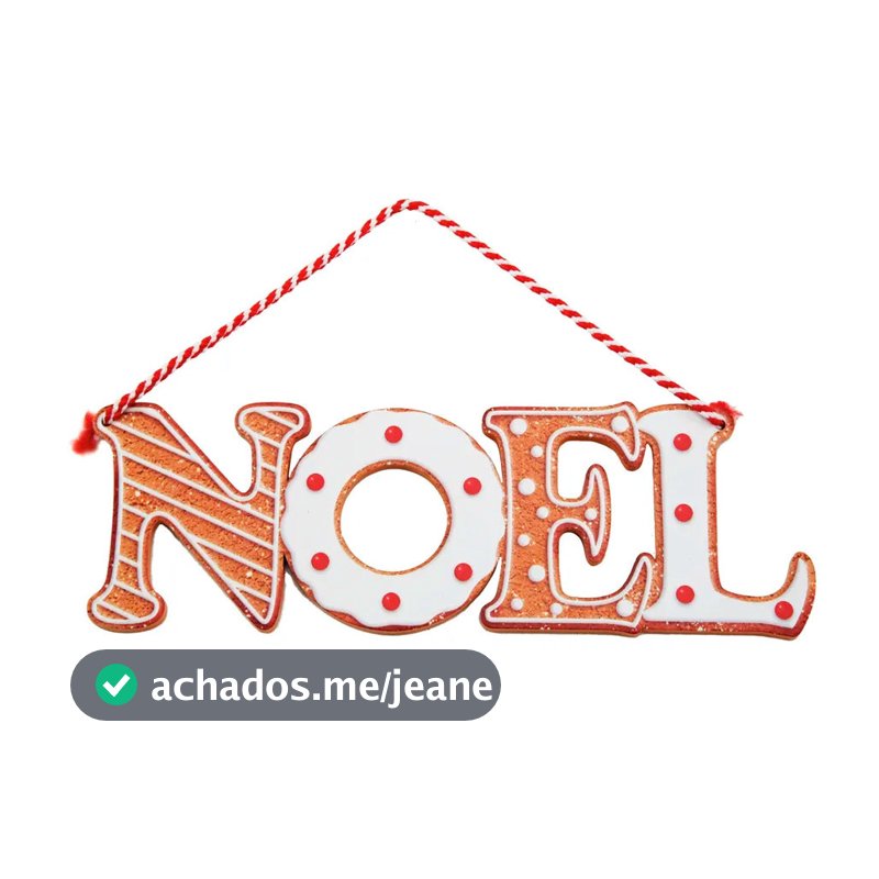 Enfeite Decorativo de Natal - Placa de Pendurar Noel - 23cm - 1 unidade - Cromus - Rizzo