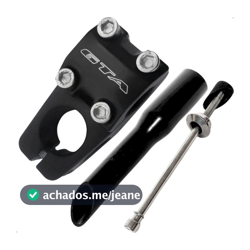 Mesa Suporte Bicicleta Bmx 22.2mm x 45mm Gta de Alumínio P/Guidão de Moto + Adaptador Aço 21.1mm