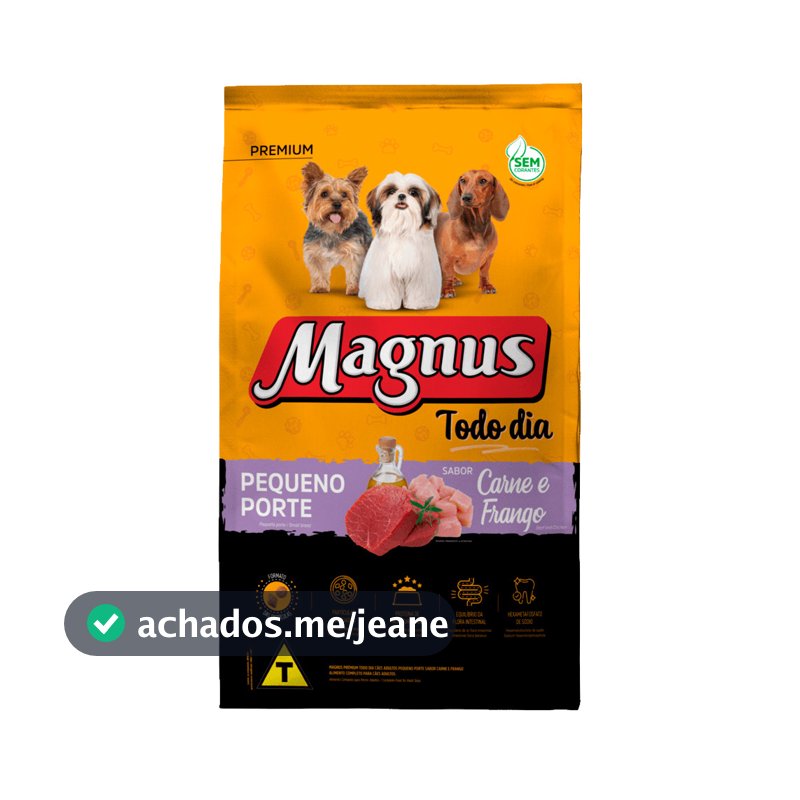 Ração Magnus Todo Dia Pequeno Porte Carne e Frango 10,1kg