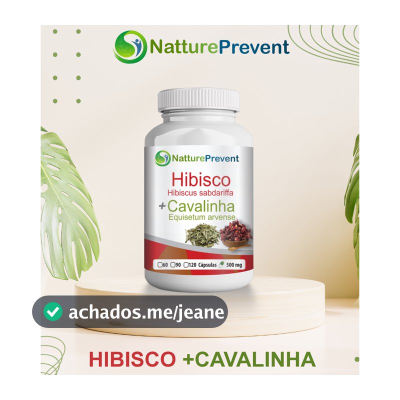HibisCaps 500 mg 60 / 90 / 120 Cápsulas - Suplemento Alimentar Natural   natuverdemax