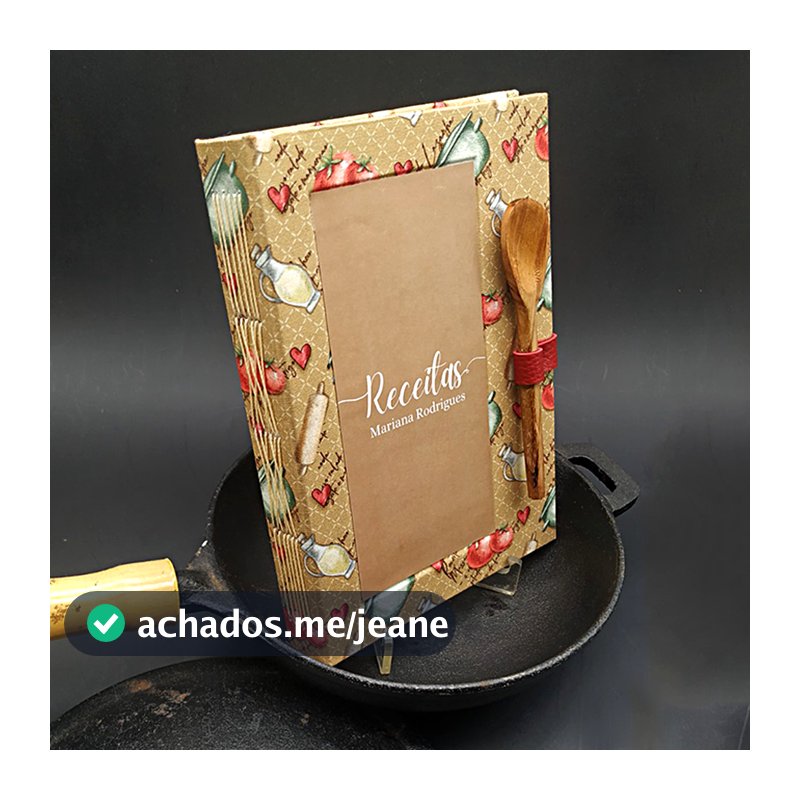 Caderno de Receitas Personalizado com nome | Caderno Artesanal | Presente Especial